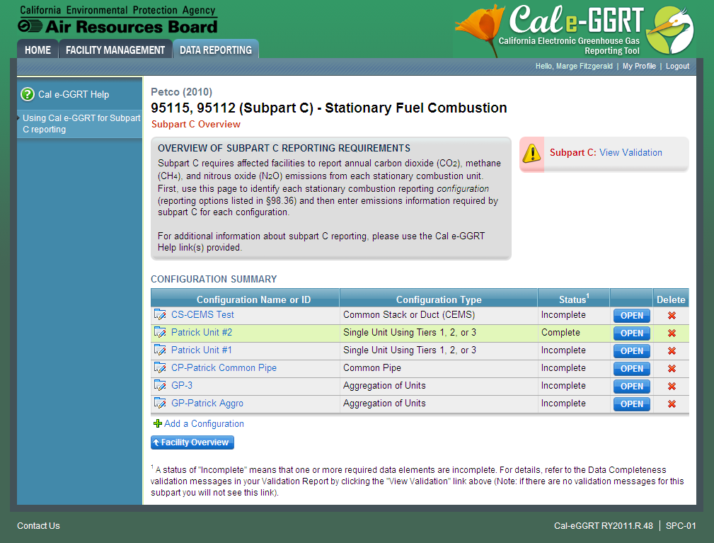Confluence Using Cal E Ggrt To Prepare Your Subpart C Report